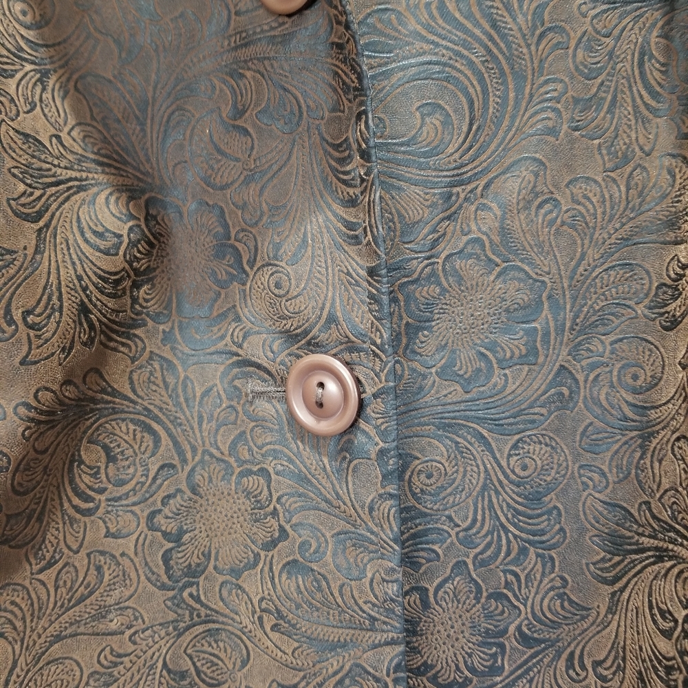Tooled Leather look Jacket